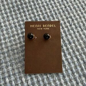 Henri Bendel Black Sphere Earrings